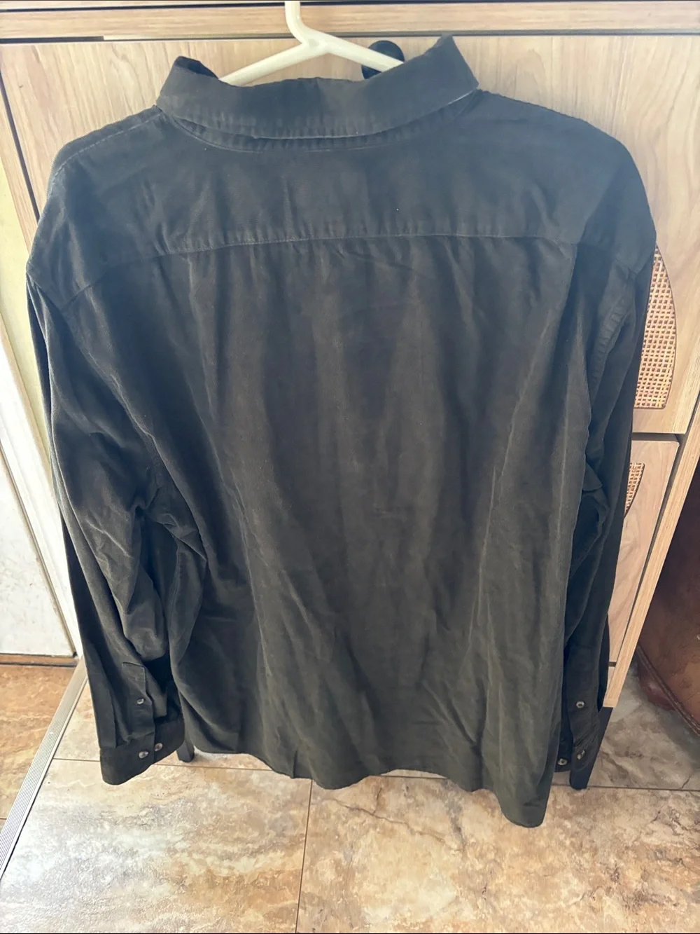 Banana Republic Men's Dark Olive Button-Down Shirt